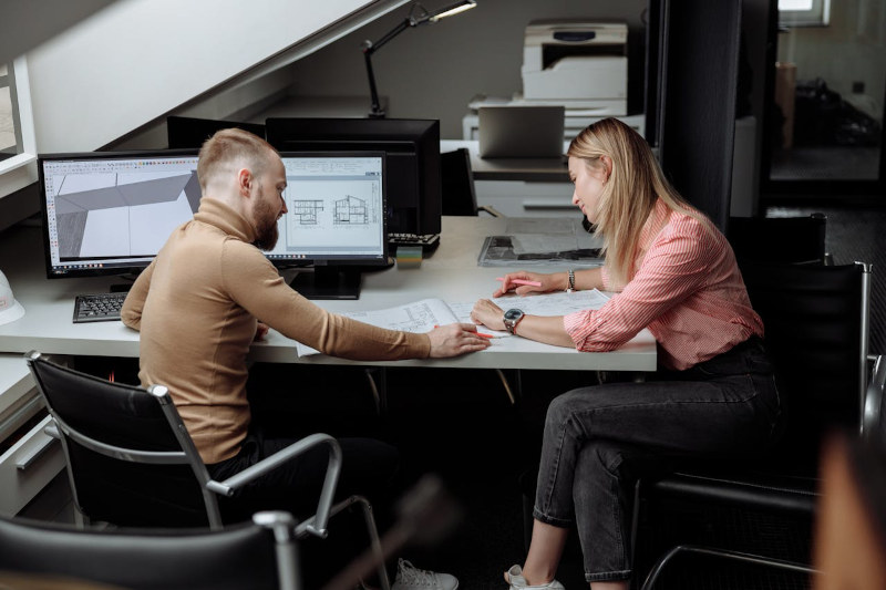 Architects working